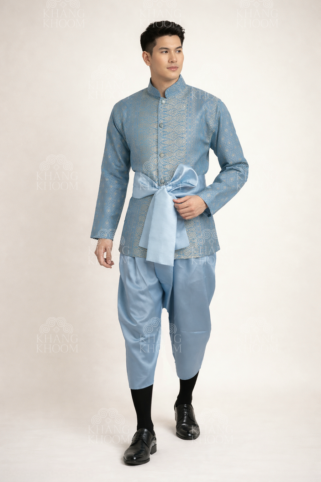 Light Blue Men Thai Set
