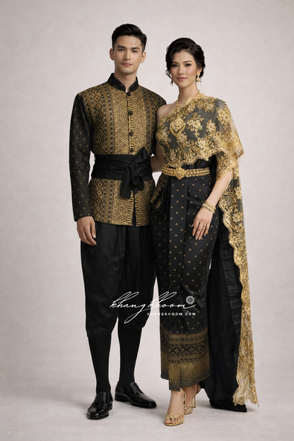 Men Black Thai Set