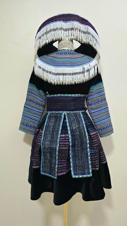 Hmong Vietnamese Blue Clothing Set 40