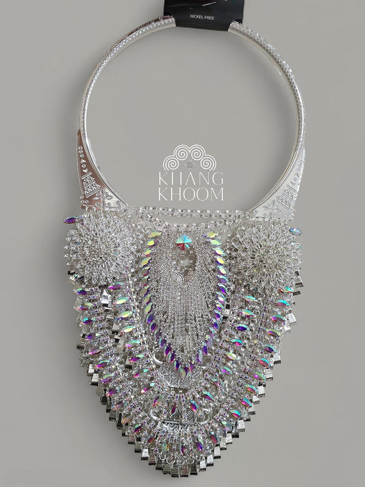 Hmong Iridescent Rhinestone Xauv