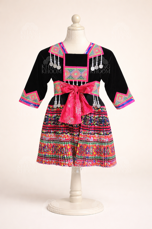 Girls One-Piece Hmong Clothes Set