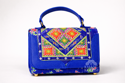 Handmade Paj Ntaub Top Handle Satchel Purse