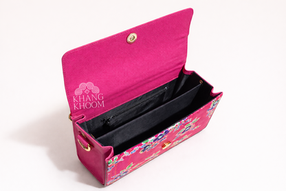 Handmade Paj Ntaub Top Handle Satchel Purse