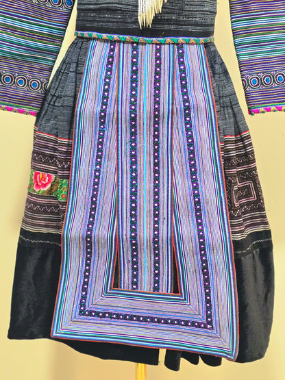 Hmong Vietnamese Blue Clothing Set 38