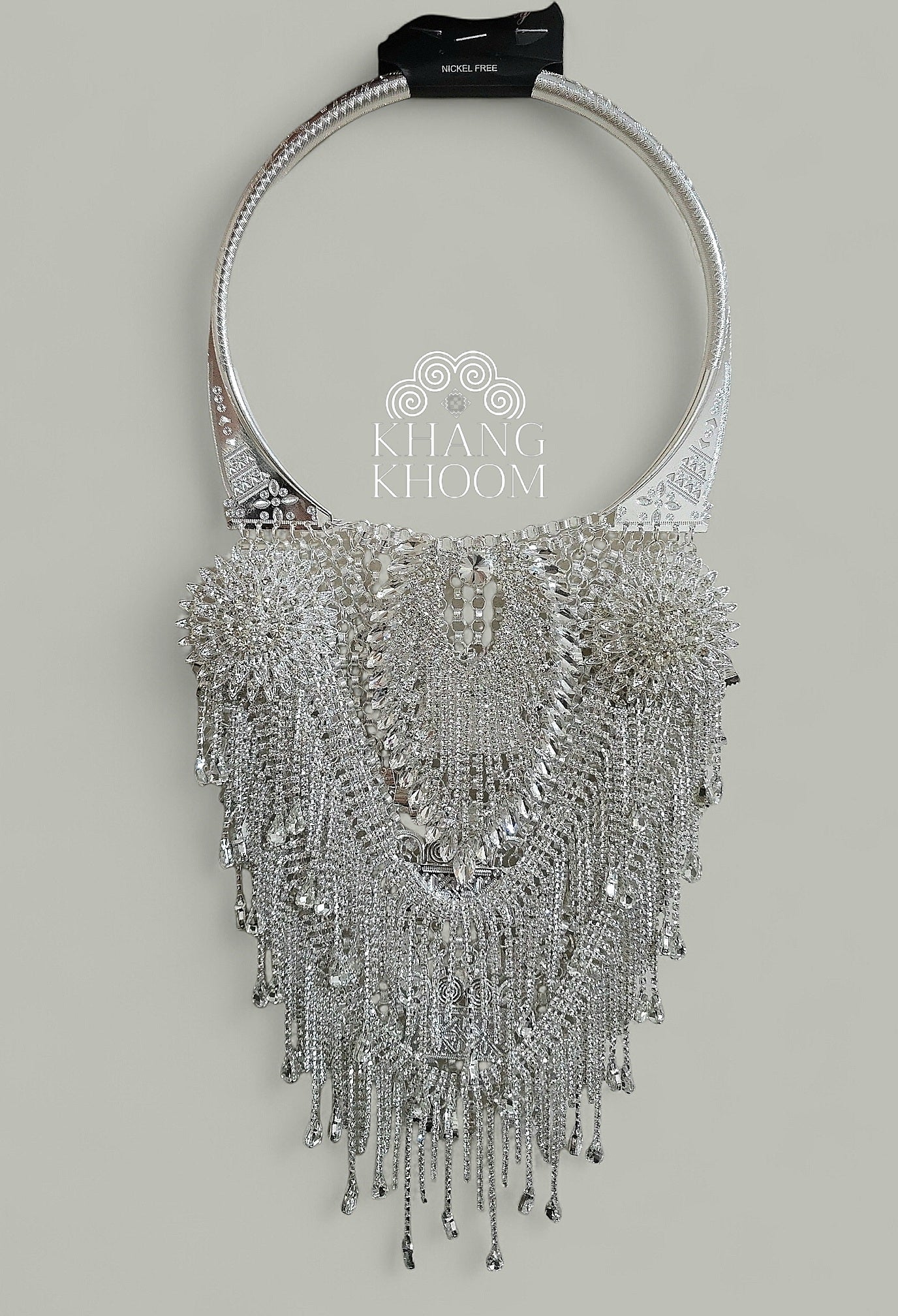 Hmong Rhinestone with Dangles Xauv