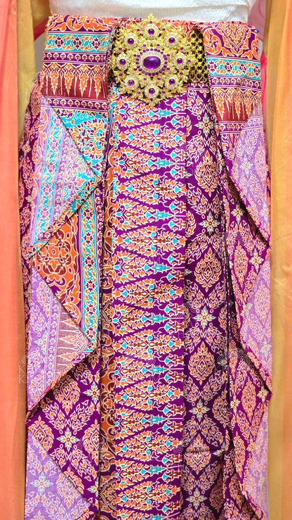 Sunset Nakee Thai Set with Necklace and Belt Set