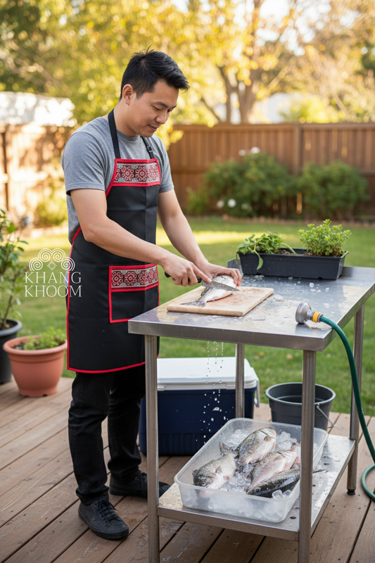 Hmong Apron- Red Qwj