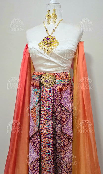Sunset Nakee Thai Set with Necklace and Belt Set