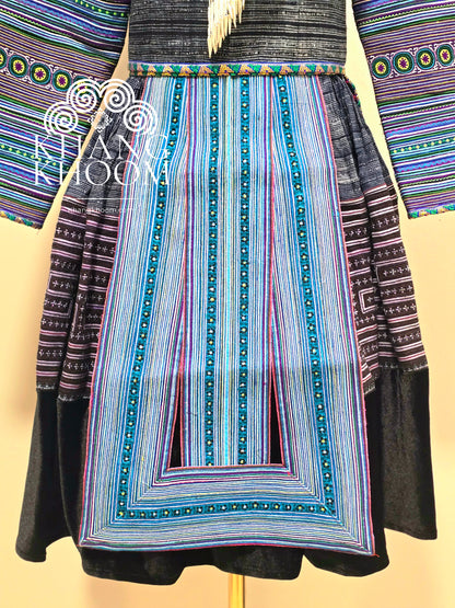 Hmong Vietnamese Blue Clothing Set 44