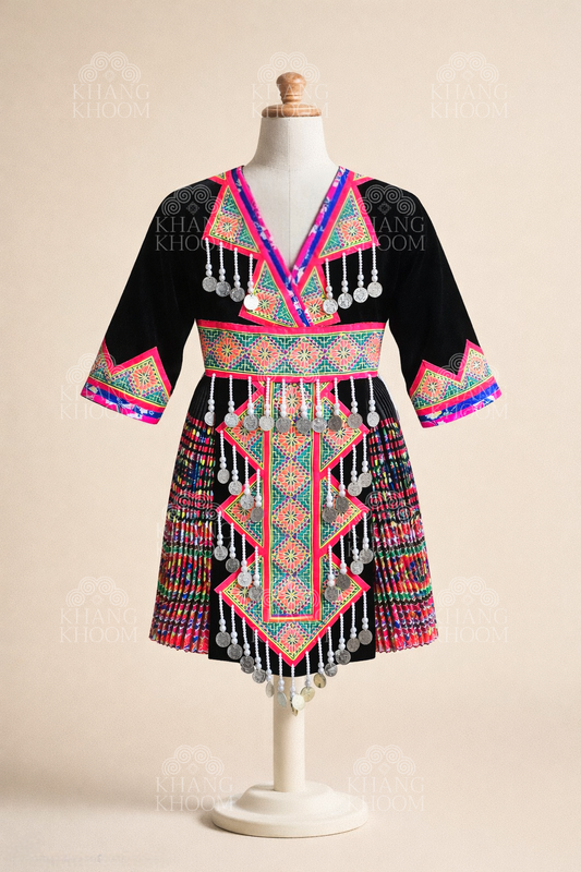 Girls One-Piece Hmong Clothes Set