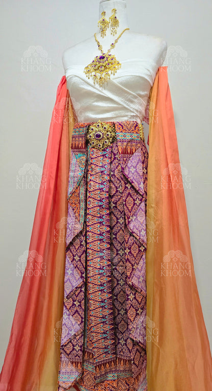 Sunset Nakee Thai Set with Necklace and Belt Set