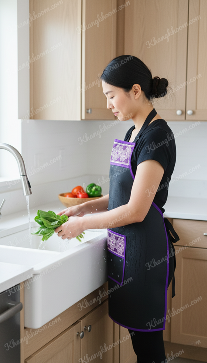 Hmong Apron- Purple Qwj