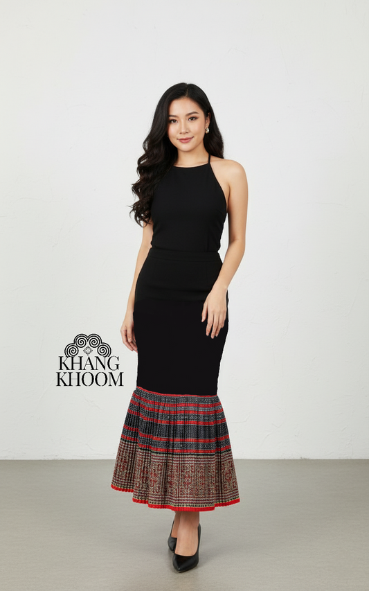 Black & Red Mermaid Skirt