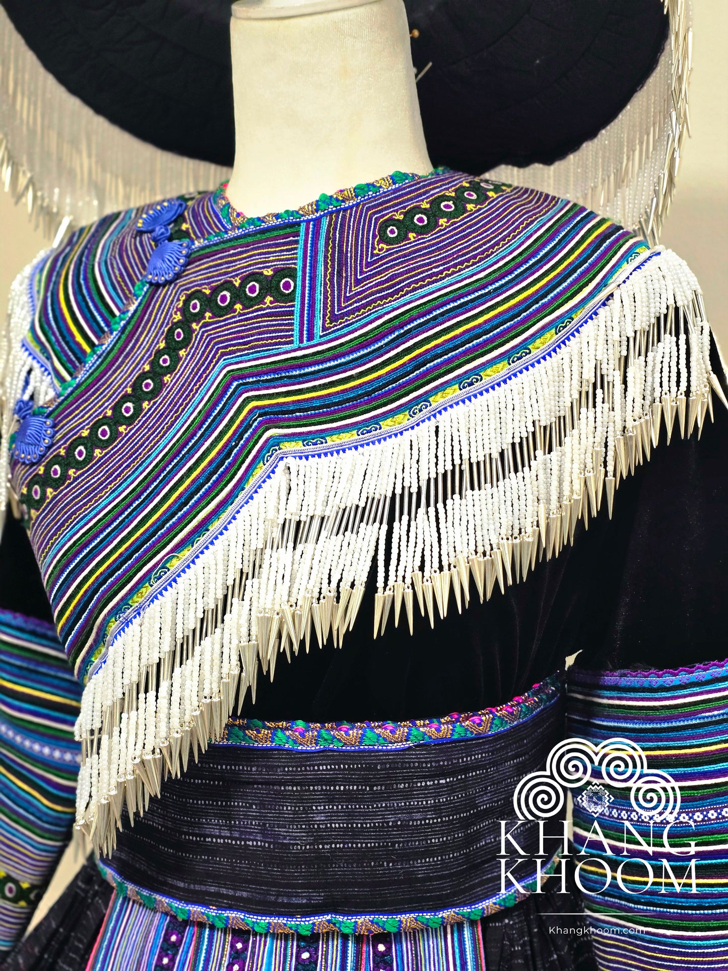 Hmong Vietnamese Blue Clothing Set 46