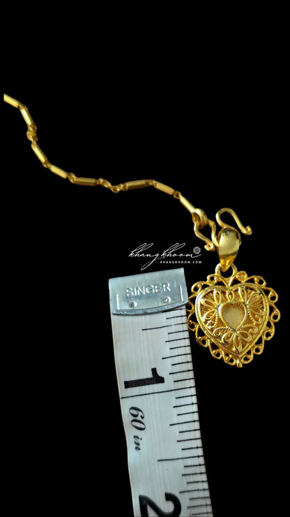 925 Silver | 24k Gold Plate Heart Pendant